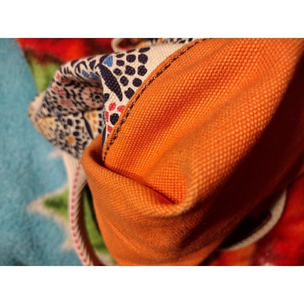 Fossil Women's Lena Tote style Orange Pink Blue Yellow White Satchel Floral Hand - Picture 2 of 8